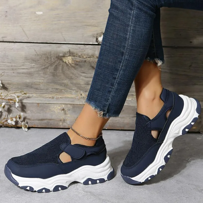 Mesh Sport Shoes Women Fashion Outdoor Flat Heel Round