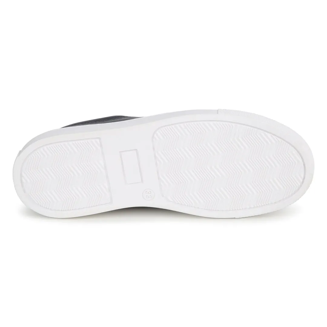Navy & Green Logo Sneakers