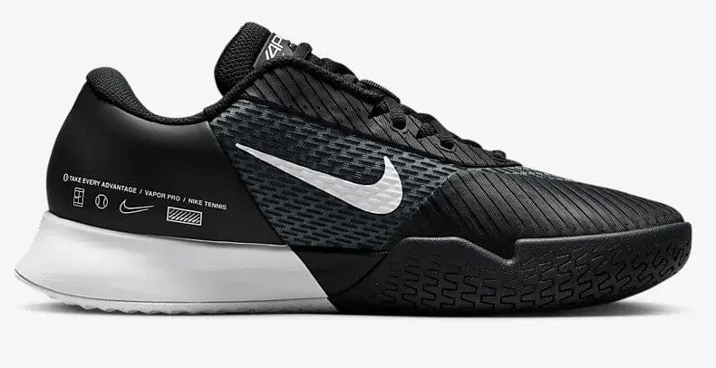 Nike Air Zoom Vapor Pro 2 HC Black/White Tennis Men's Shoes