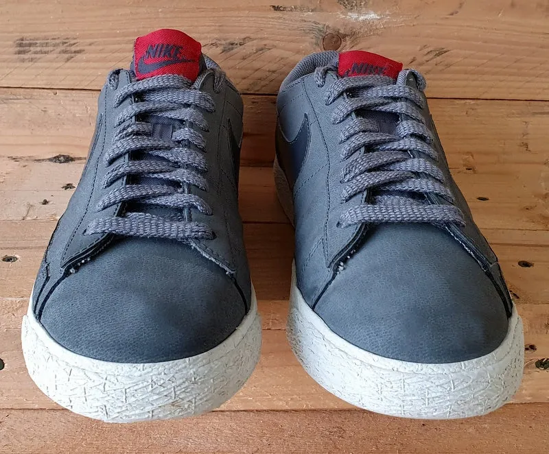 Nike Blazer Low Suede Trainers UK8/US9/EU42.5 371760-096 Grey/White/Red