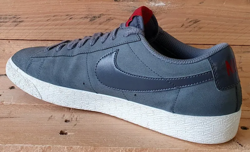 Nike Blazer Low Suede Trainers UK8/US9/EU42.5 371760-096 Grey/White/Red