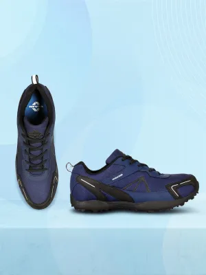 Nivia Men Marathon Running Shoe For Mens | Rubber Outsole With Breathable Mesh Upper With Pvc Synthetic Leather | Die Cut N.R E.Va Sockliner | Ideal For Trail Running (Navy Blue)