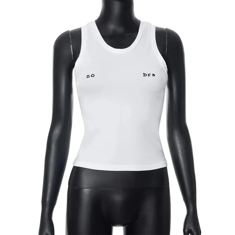 No Bra Crop Tank Top