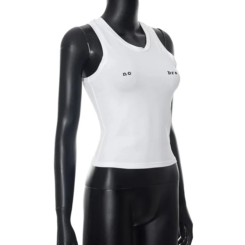 No Bra Crop Tank Top