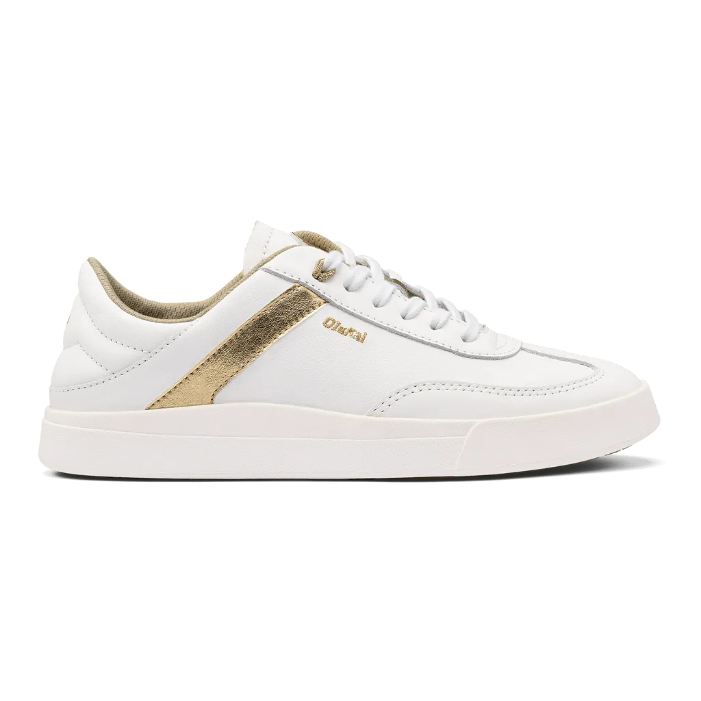 Olukai Women's Hā’upu Leather Sneakers- White