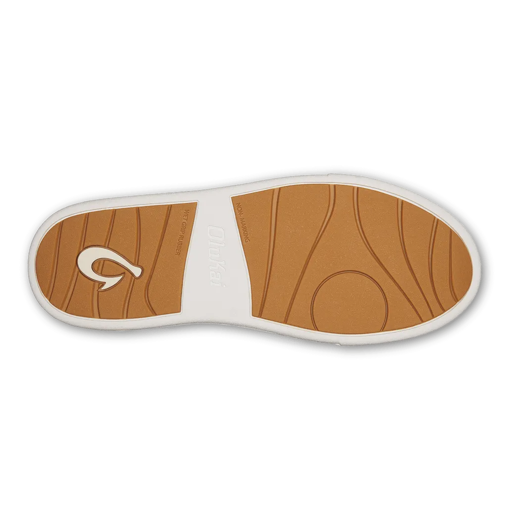 Olukai Women's Hā’upu Leather Sneakers- White