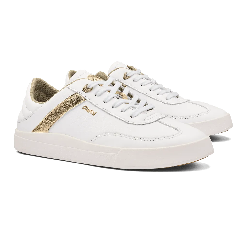 Olukai Women's Hā’upu Leather Sneakers- White
