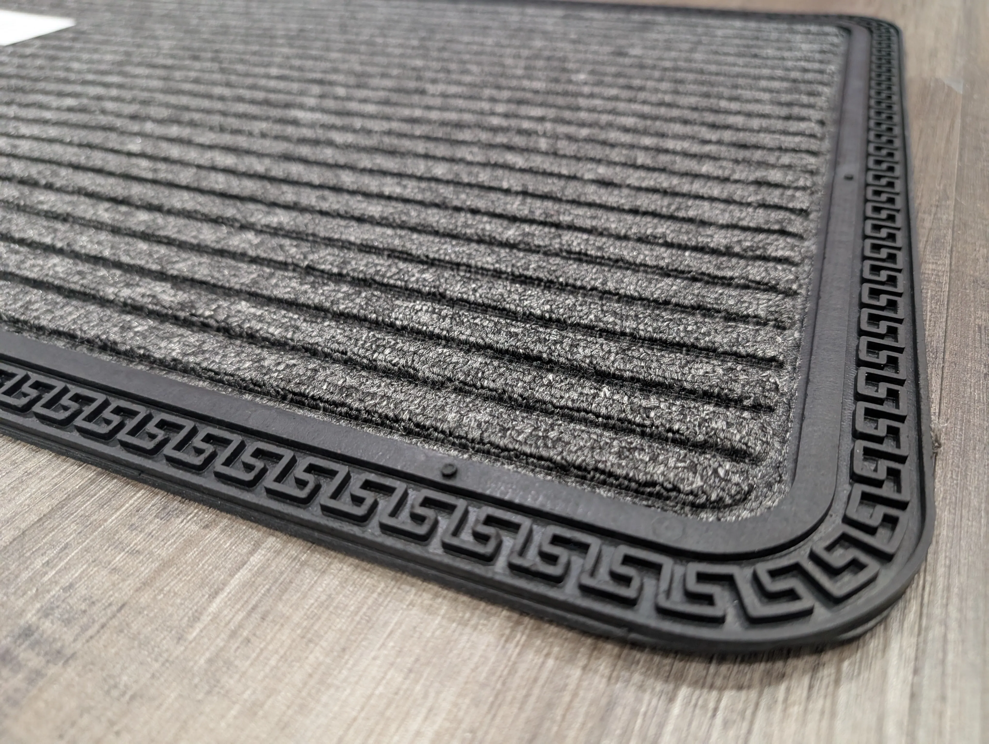 Outdoor Mat grey Greek Border