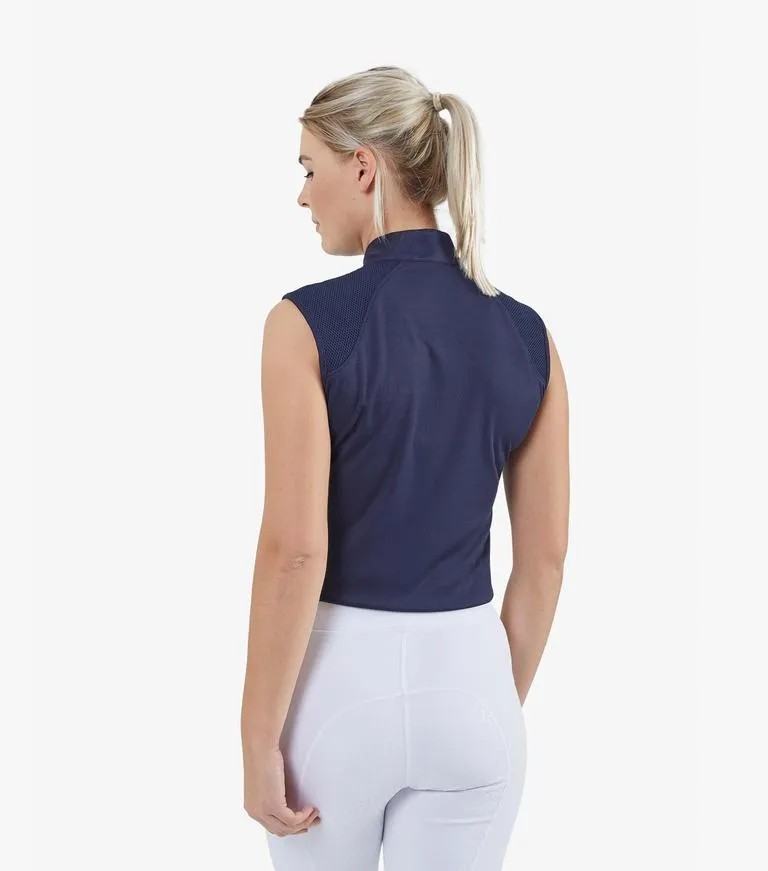 PEI Derina Sleeveless Ladies Riding Shirt - Navy