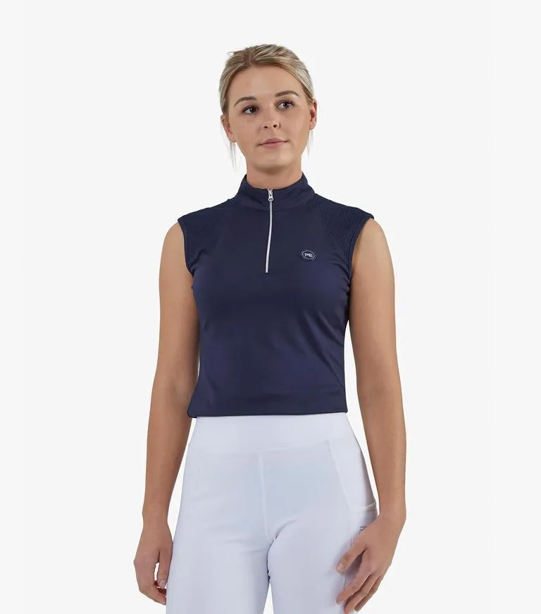 PEI Derina Sleeveless Ladies Riding Shirt - Navy