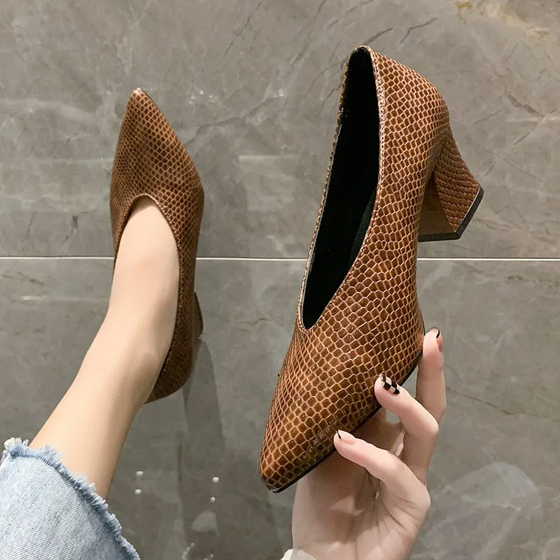 Spring Chunky Short Heel