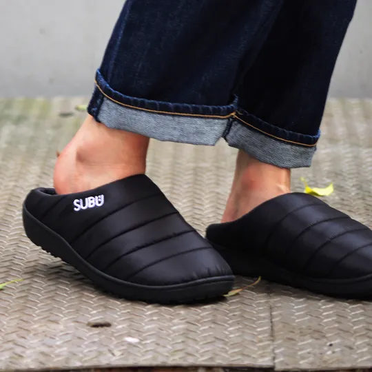 Subu Indoor/Outdoor Slippers - Black