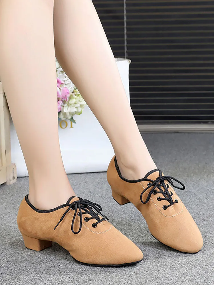Suede Soft Sole High-heeled Dance Practice Shoes Professional Latin Dance Shoes