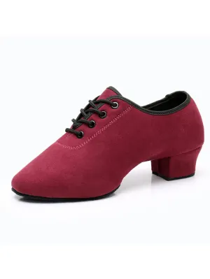 Suede Soft Sole High-heeled Dance Practice Shoes Professional Latin Dance Shoes
