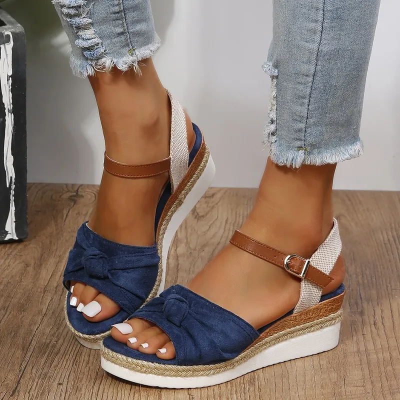 Summer Casual Butterfly-knot Buckle Slippers