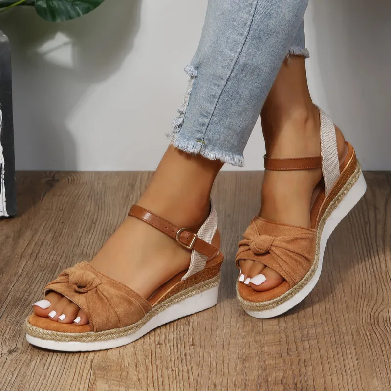 Summer Casual Butterfly-knot Buckle Slippers