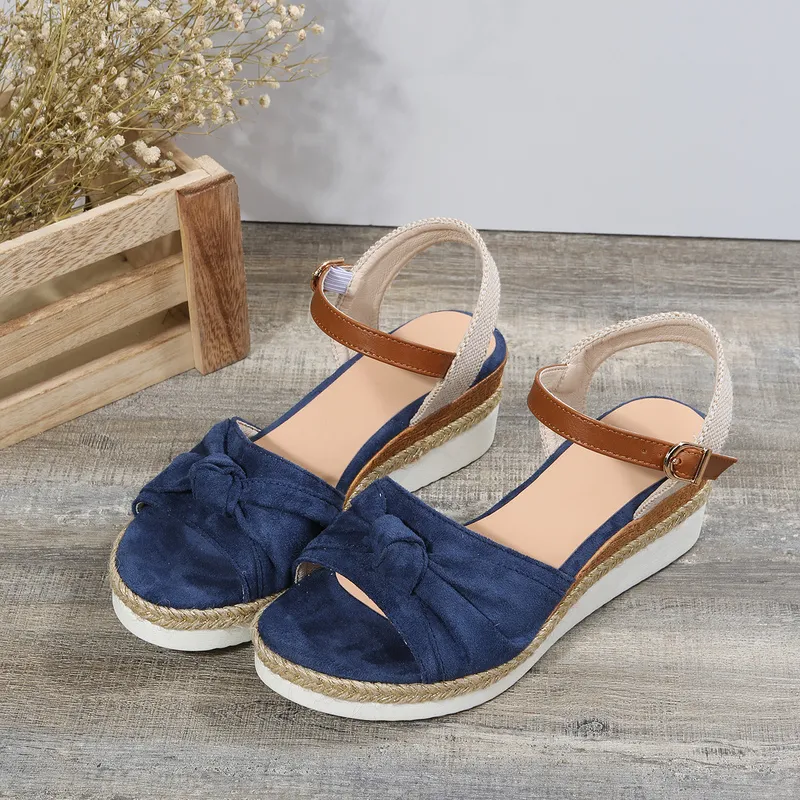 Summer Casual Butterfly-knot Buckle Slippers