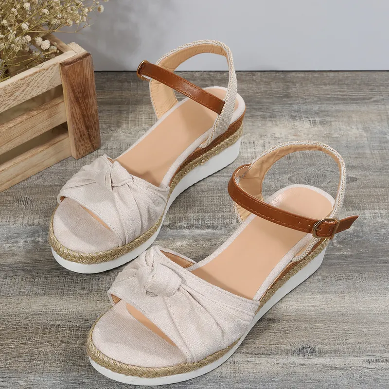 Summer Casual Butterfly-knot Buckle Slippers