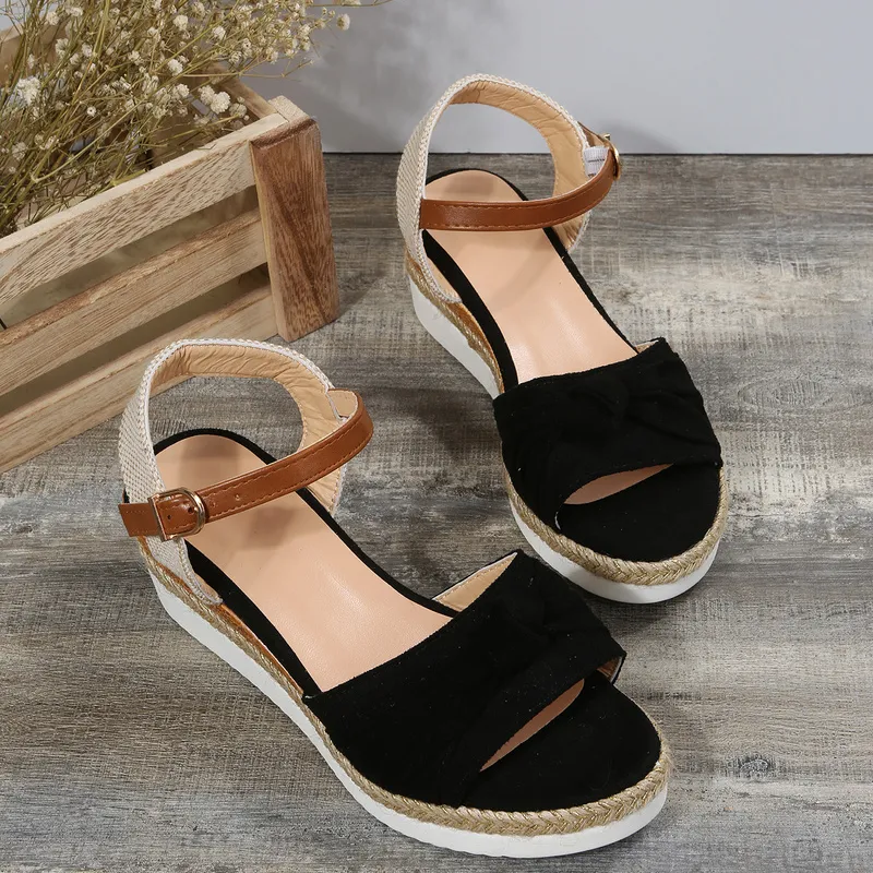 Summer Casual Butterfly-knot Buckle Slippers