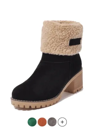 Thickened Warm Fleece Lining Outdoor Shoes