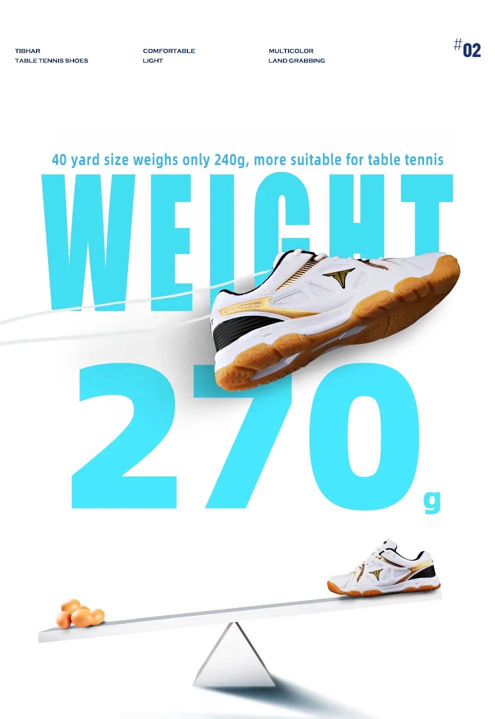 TIBHAR Table Tennis Shoes with Original Box Classics Style Men Women Sport Sneakers Ping Pong