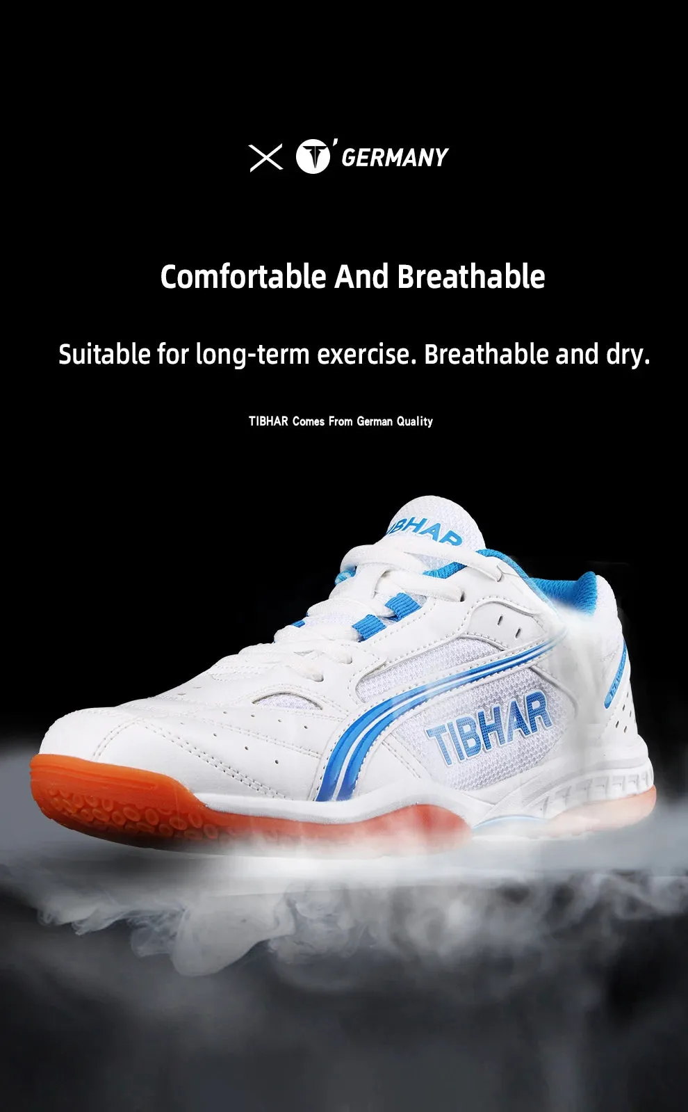TIBHAR Table Tennis Shoes with Original Box Classics Style Men Women Sport Sneakers Tennis Shoes Ping Pong Sneakers Fly Dancing