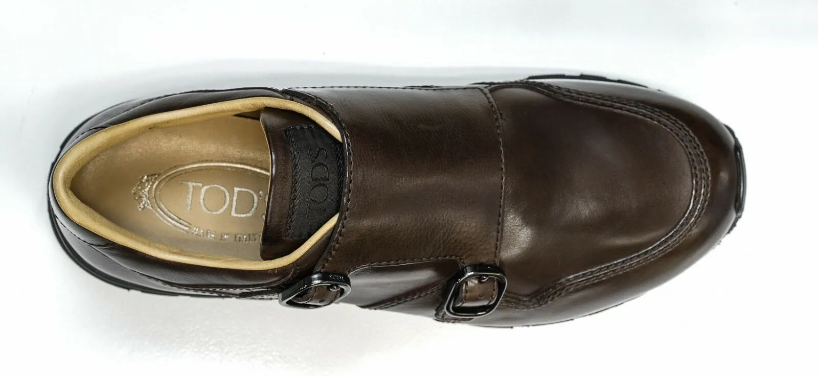 Tod's Men's Brown Leather 2 Buckle Sports Shoe GON540 50% OFF