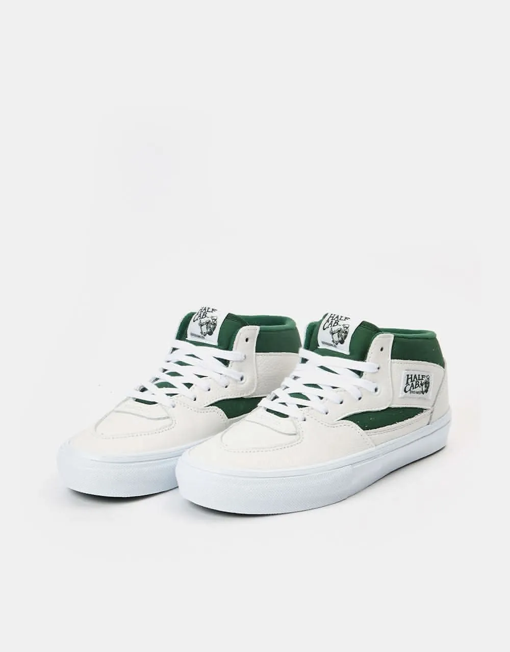 Vans Skate Half Cab Shoes - White/Green