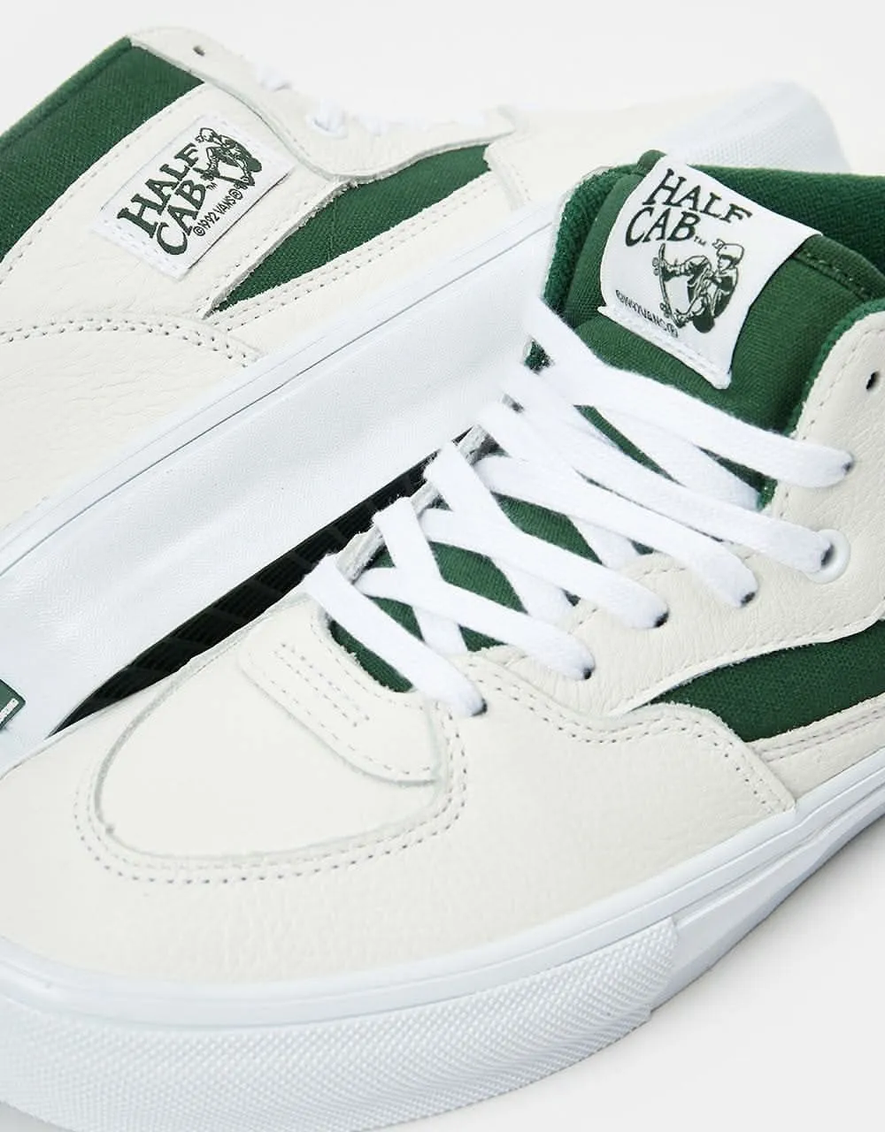 Vans Skate Half Cab Shoes - White/Green