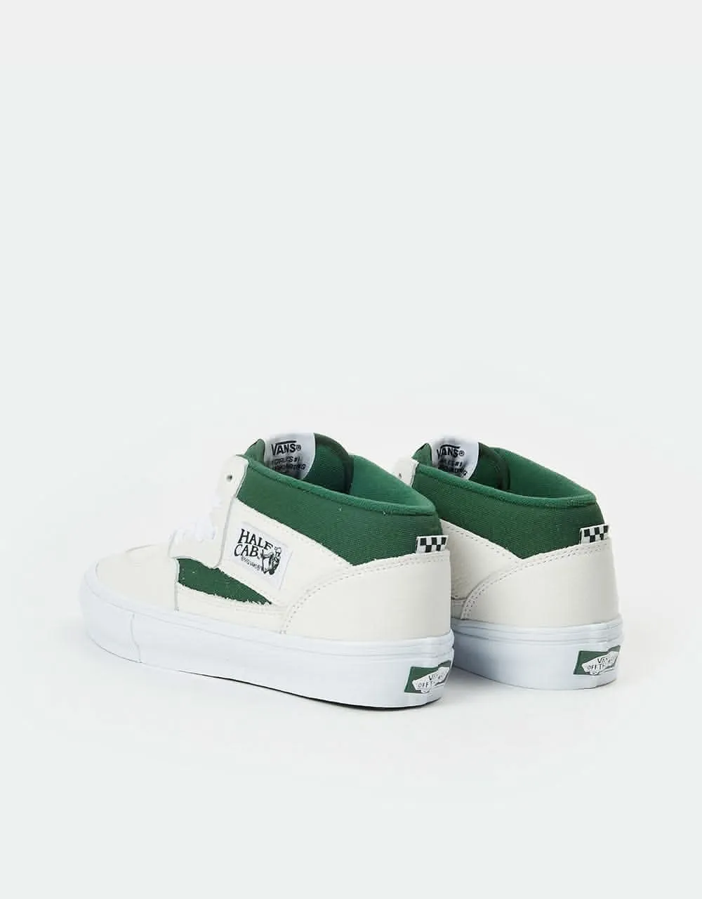 Vans Skate Half Cab Shoes - White/Green