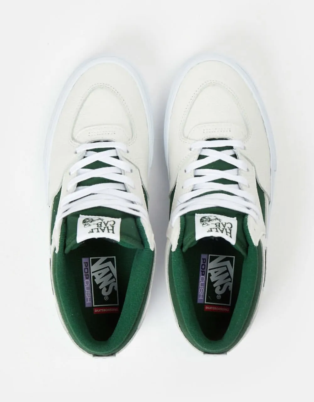 Vans Skate Half Cab Shoes - White/Green