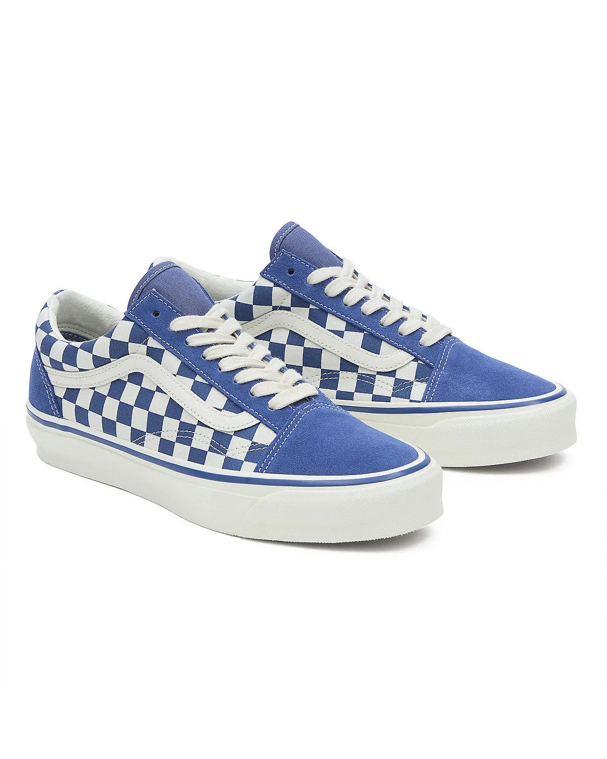 VANS Unisex Old Skool Trainers - Checkerboard Blue
