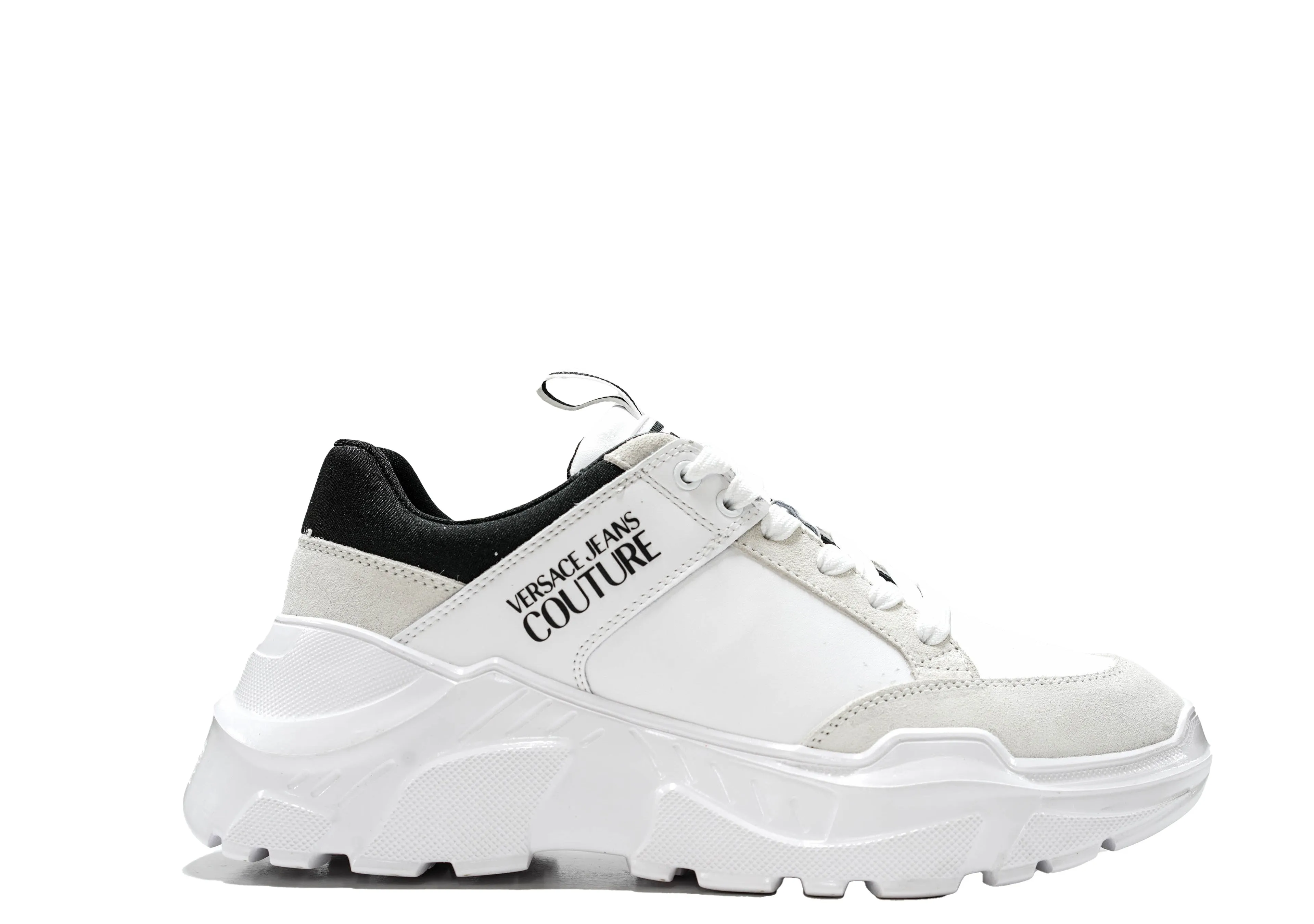 Versace Jeans Men's White Speedtrack Sneaker 74YA3SC2 30% OFF
