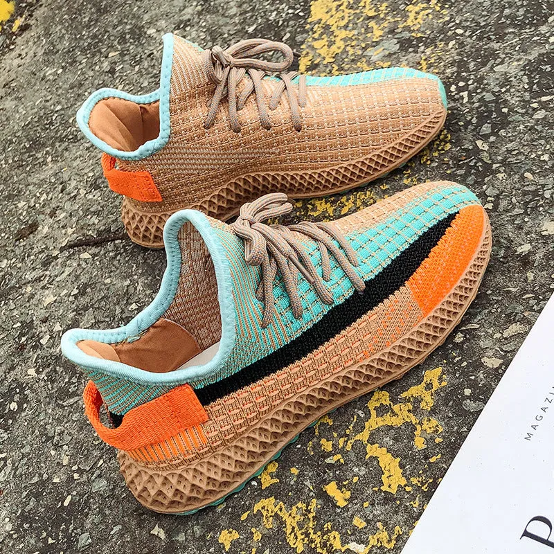 Women's casual sneakers are running flying