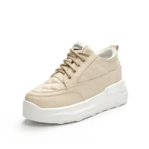 Women's Petite Lace Up Leather Casual Shoes MS298
